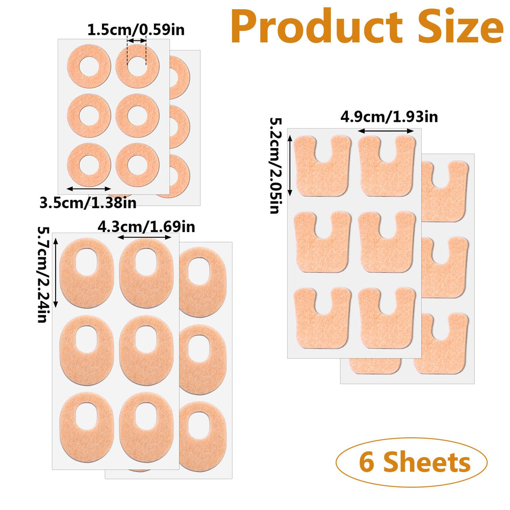 Sibba Feet toe patches with felt for gentle toe comfort.