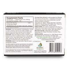 Siberian Green Shilajit Dry Drops lab certificate; third-party tested for quality.