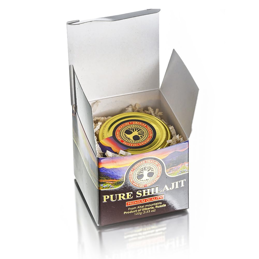 Siberian Treasure Shilajit Resin on wooden surface for versatile use.