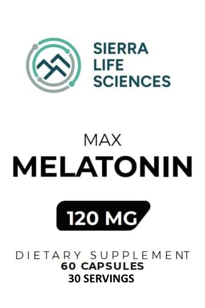 SIERRA LIFE SCIENCES melatonin 120mg bottle shown for consistent nightly support