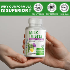 SigmaBiotics Milk Thistle tablets bottle displays 120-count supply.