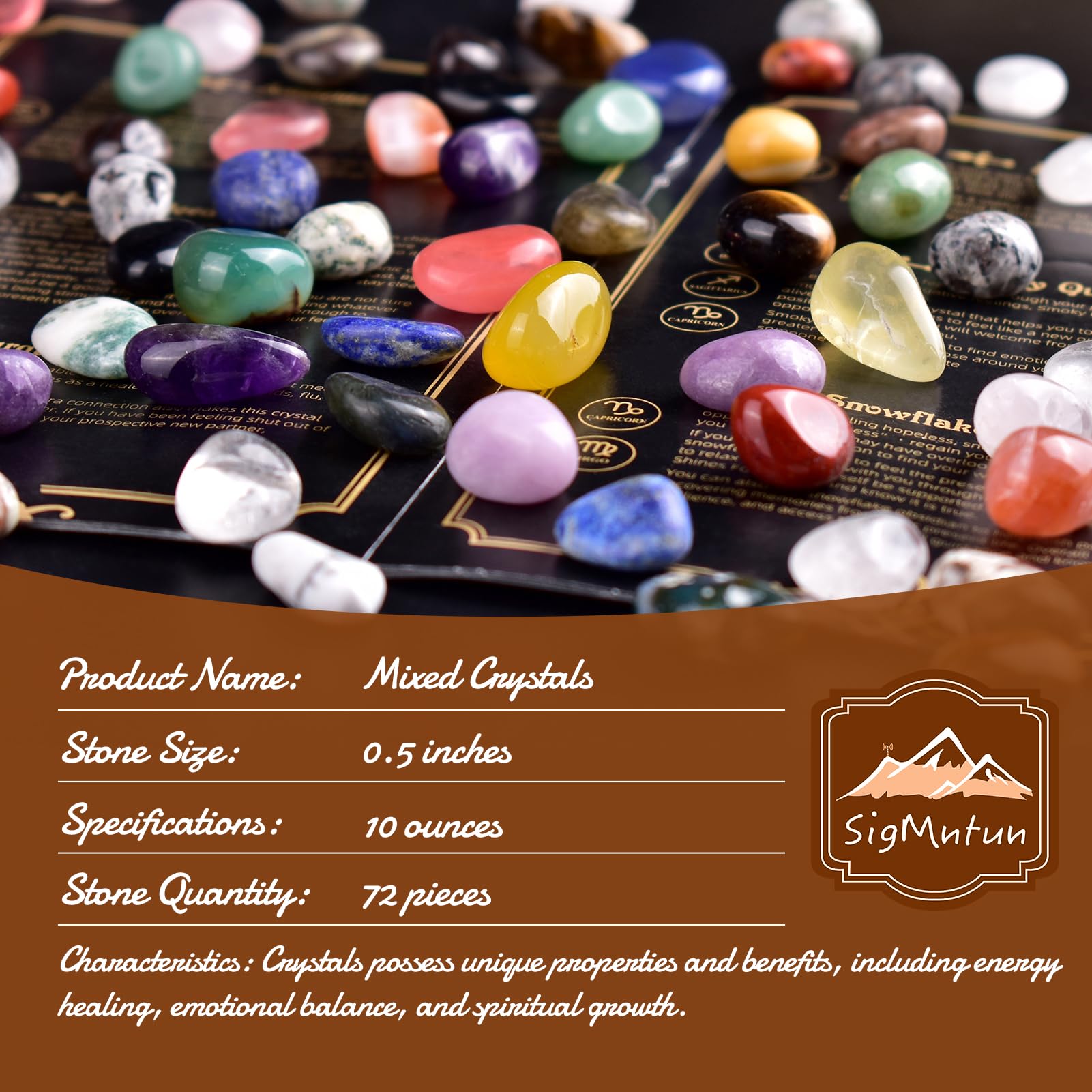 SigMntun close-up of smooth crystals, ideal palm stones for grounding and focus.