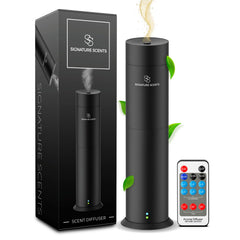 Signature Scents luxury diffuser front view in black, elegant addition for any room.