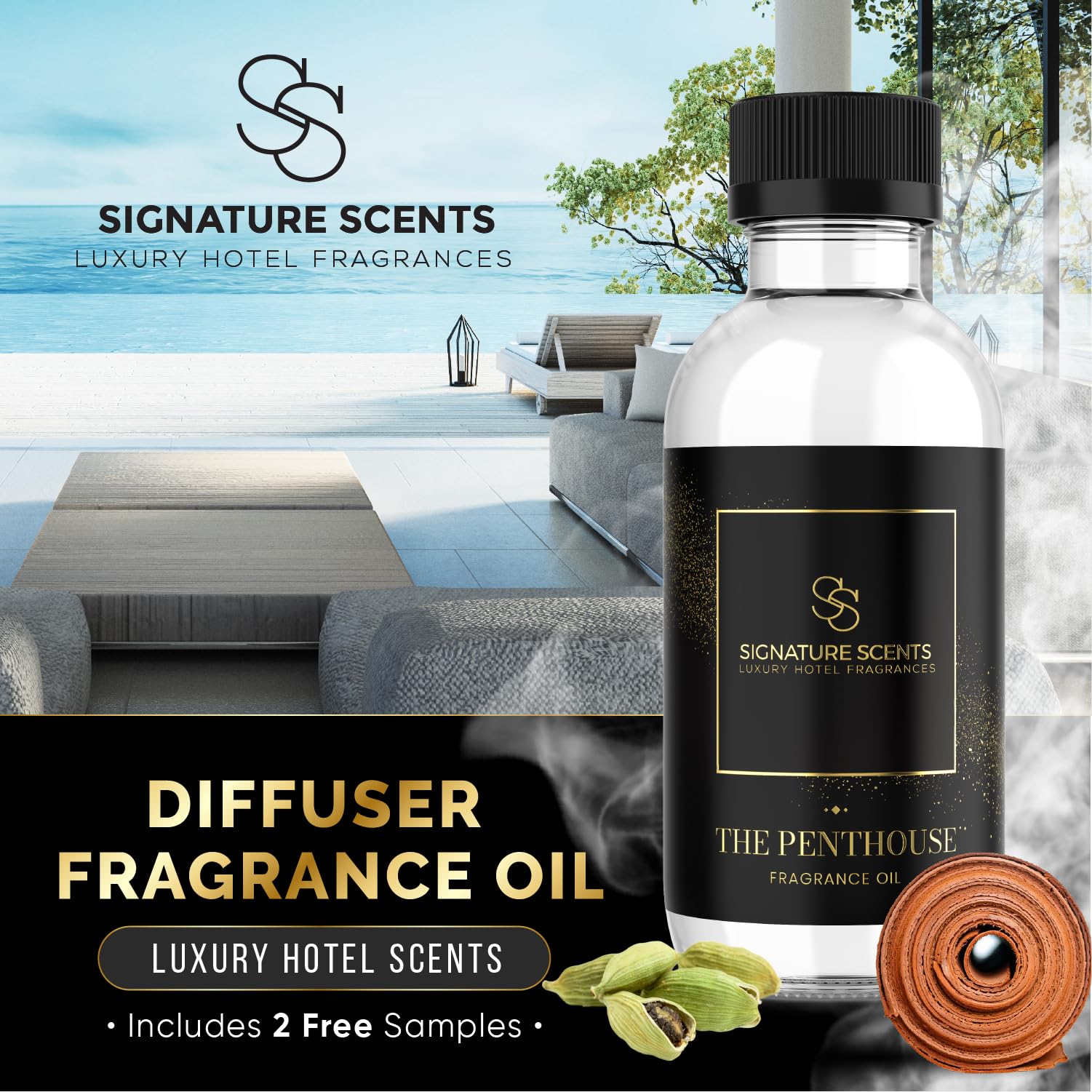 Signature Scents The Penthouse close-up showing bold leather notes