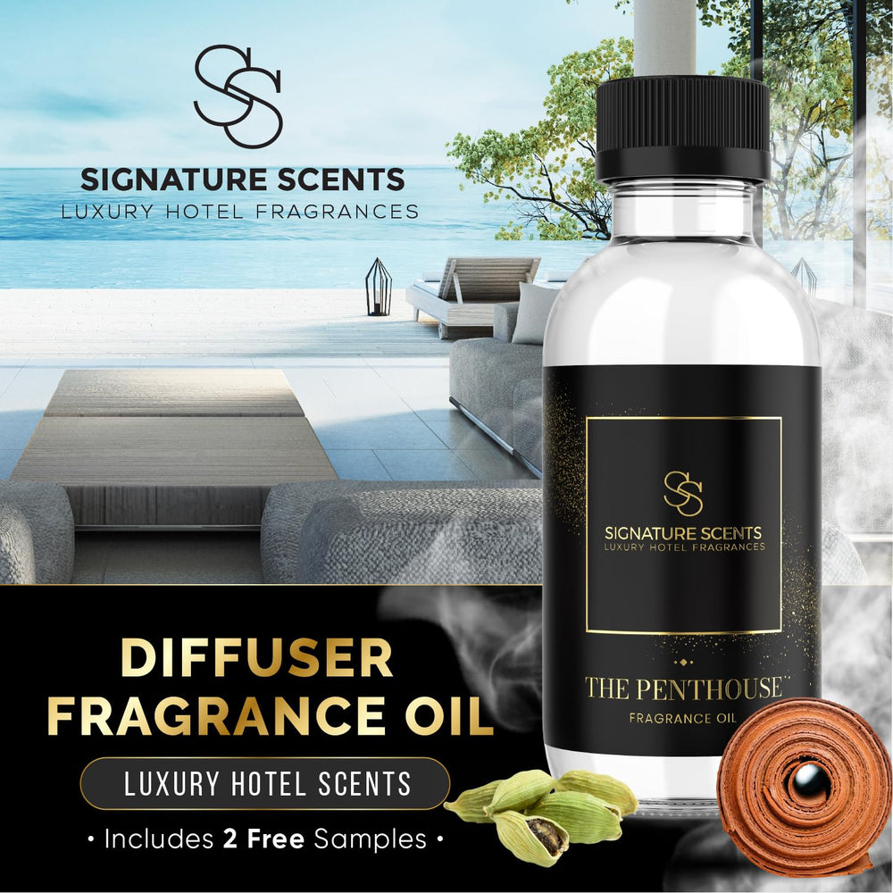 Signature Scents The Penthouse close-up showing bold leather notes