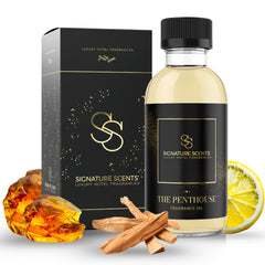Signature Scents The Penthouse diffuser oil bottle in premium packaging for home use
