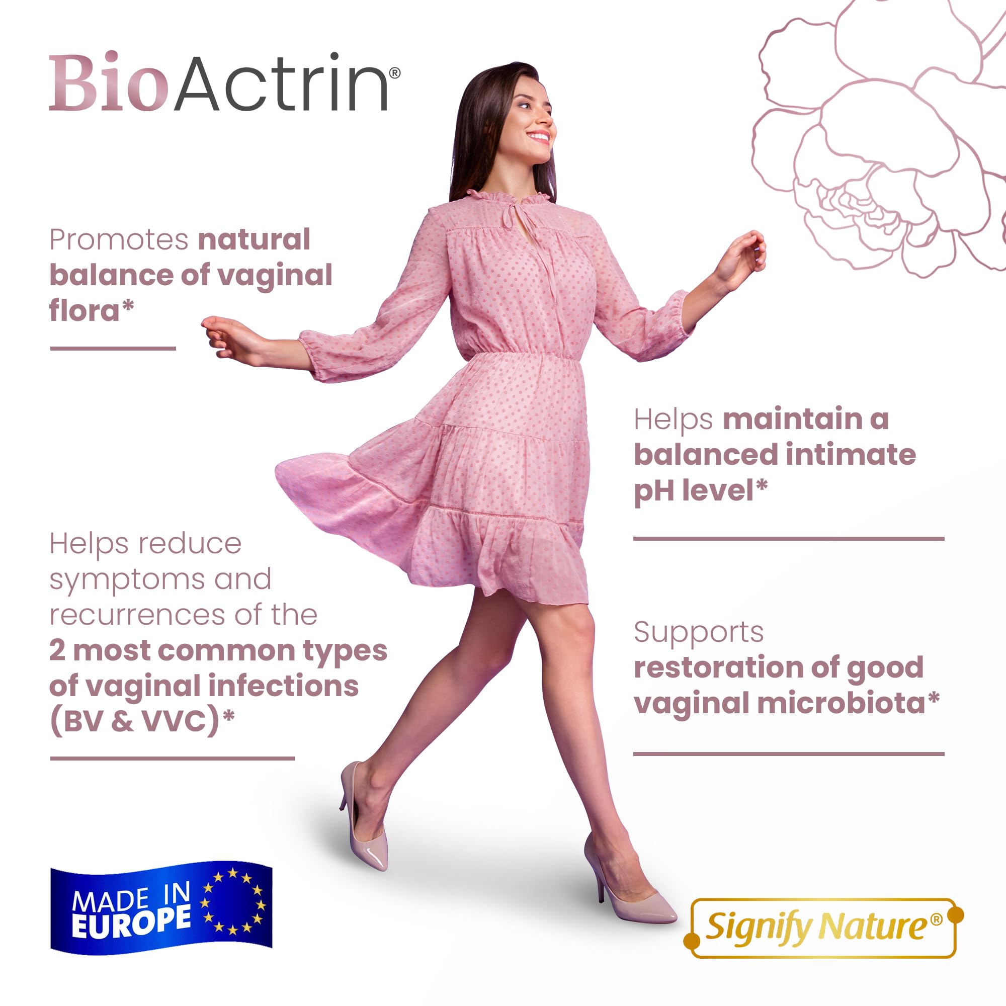 BioActrin capsules ready to support vaginal health.