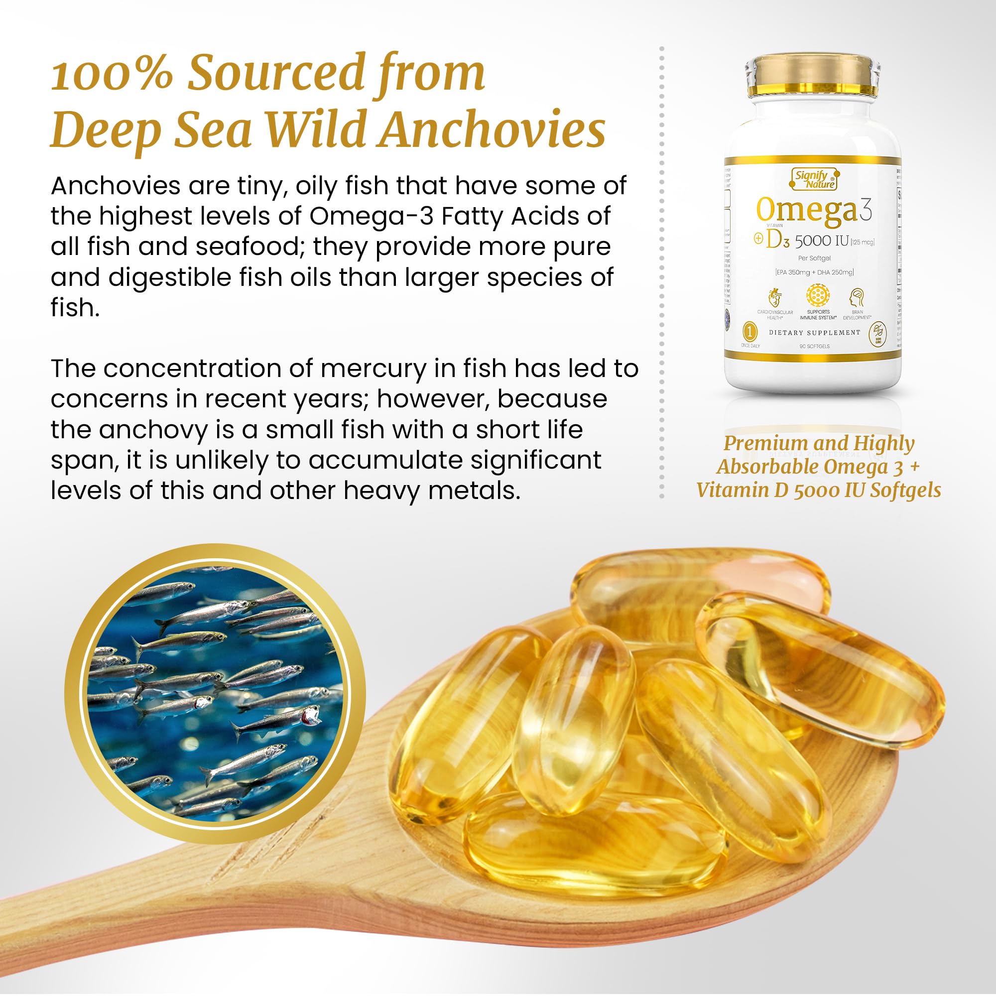 SIGNIFY NATURE Omega-3 packaging carton signaling three-month supply