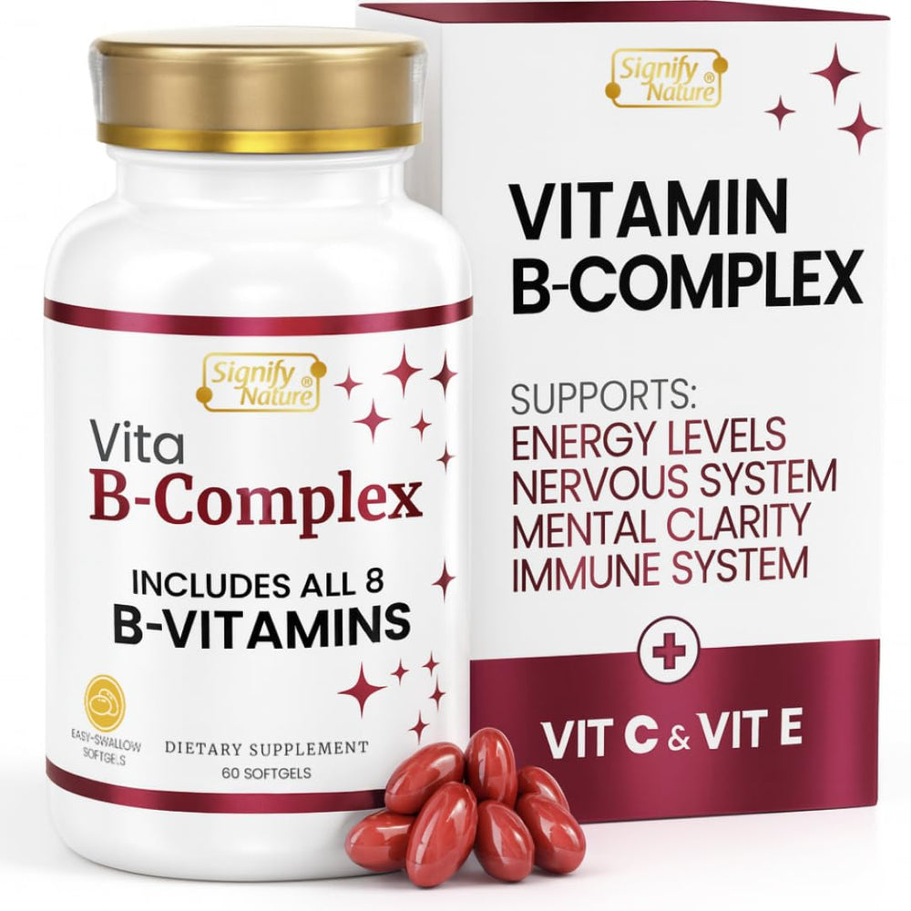 SIGNIFY NATURE VitaBComplex bottle packshot highlighting high-potency B-complex for daily energy support.