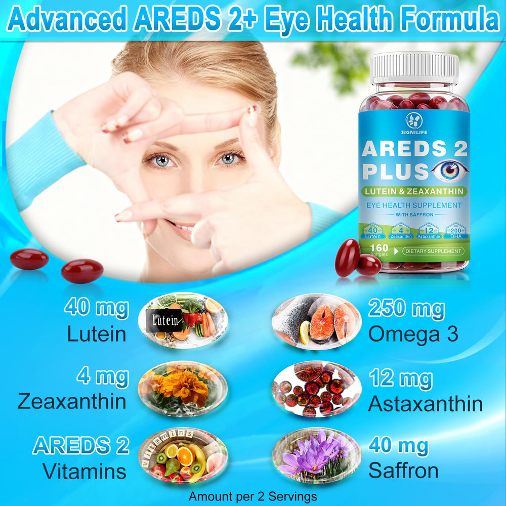 Signilife lutein and zeaxanthin softgels highlighting macular support