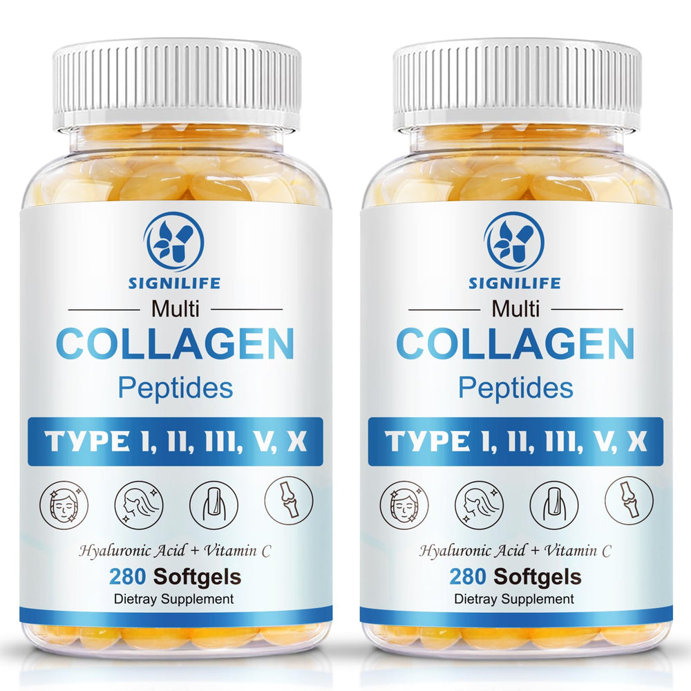 Signilife multi collagen bottle highlights skin hydration and elasticity.