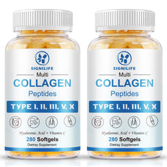 Signilife multi collagen bottle highlights skin hydration and elasticity.