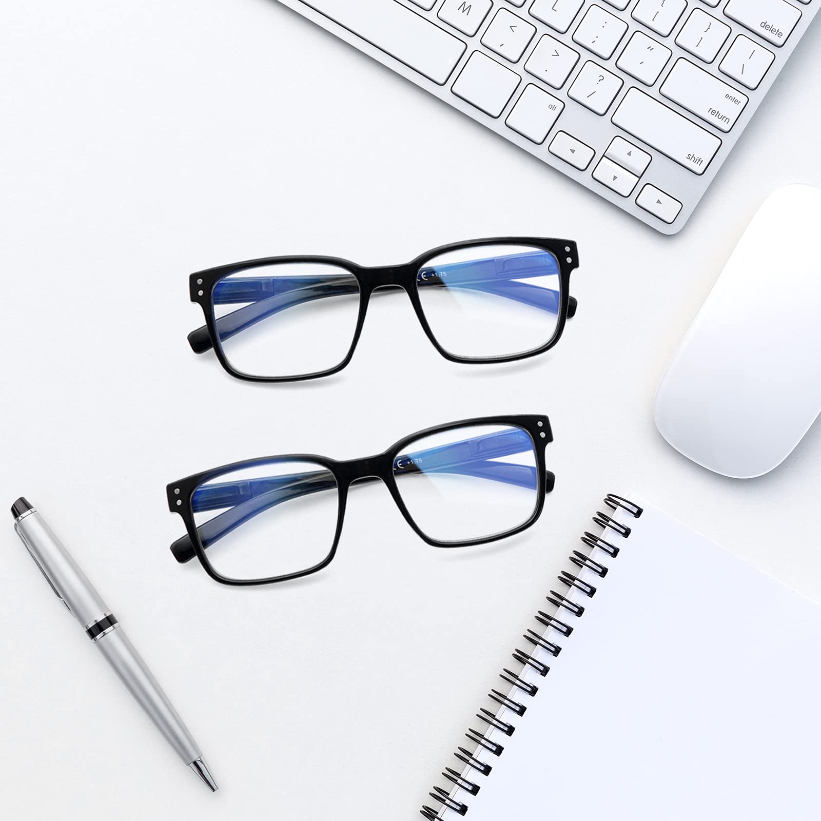 SIGVAN blue light blocking reading glasses in use, comfortable all-day wear for screens.