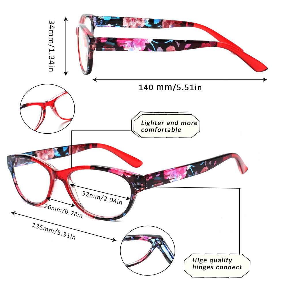 SIGVAN fashion-pattern reading glasses add stylish flair to everyday use.