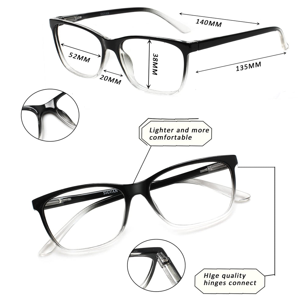 SIGVAN glasses with spring hinges for comfortable fit during long wear