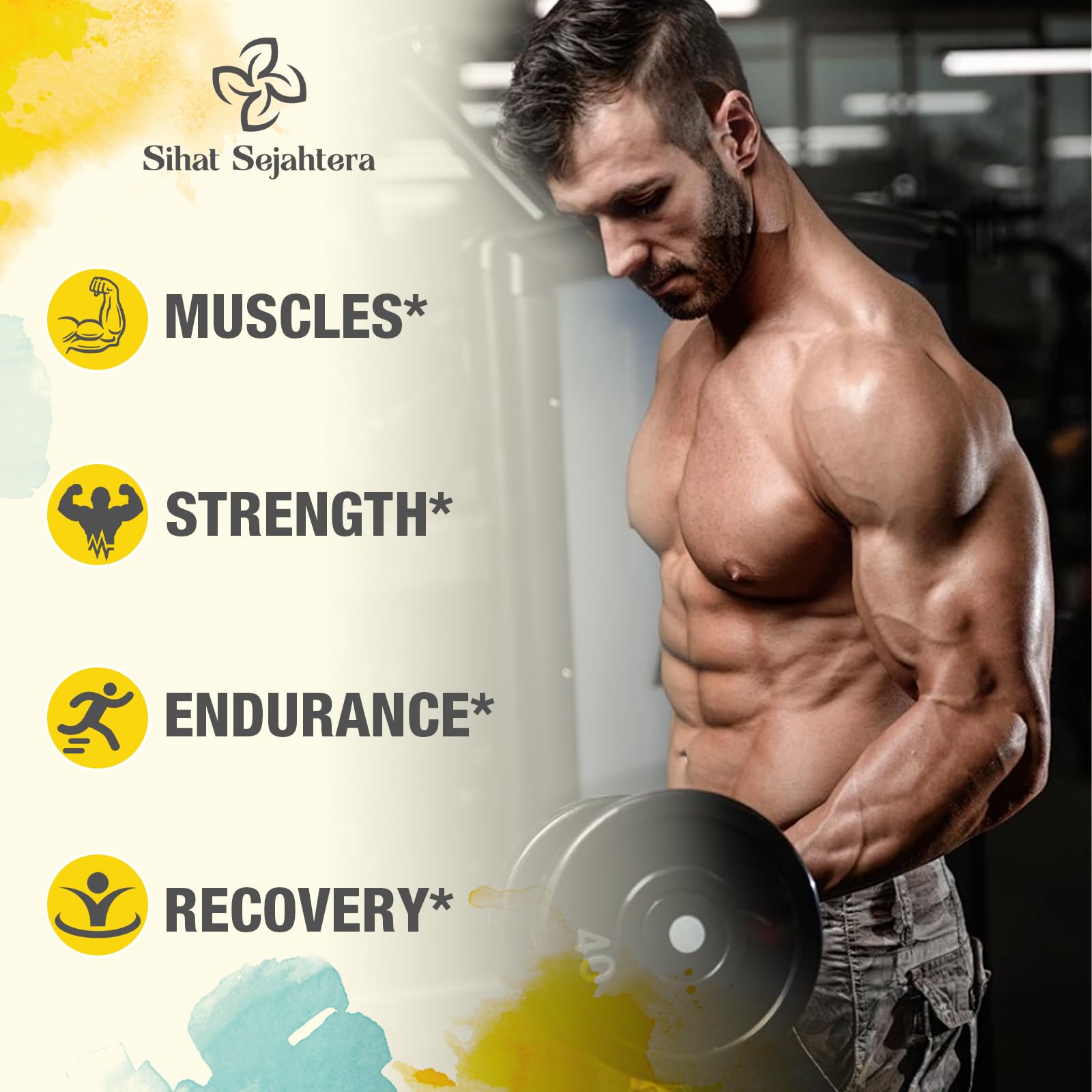 Sihat Sejahtera electrolyte blend graphic showing essential minerals for hydration.