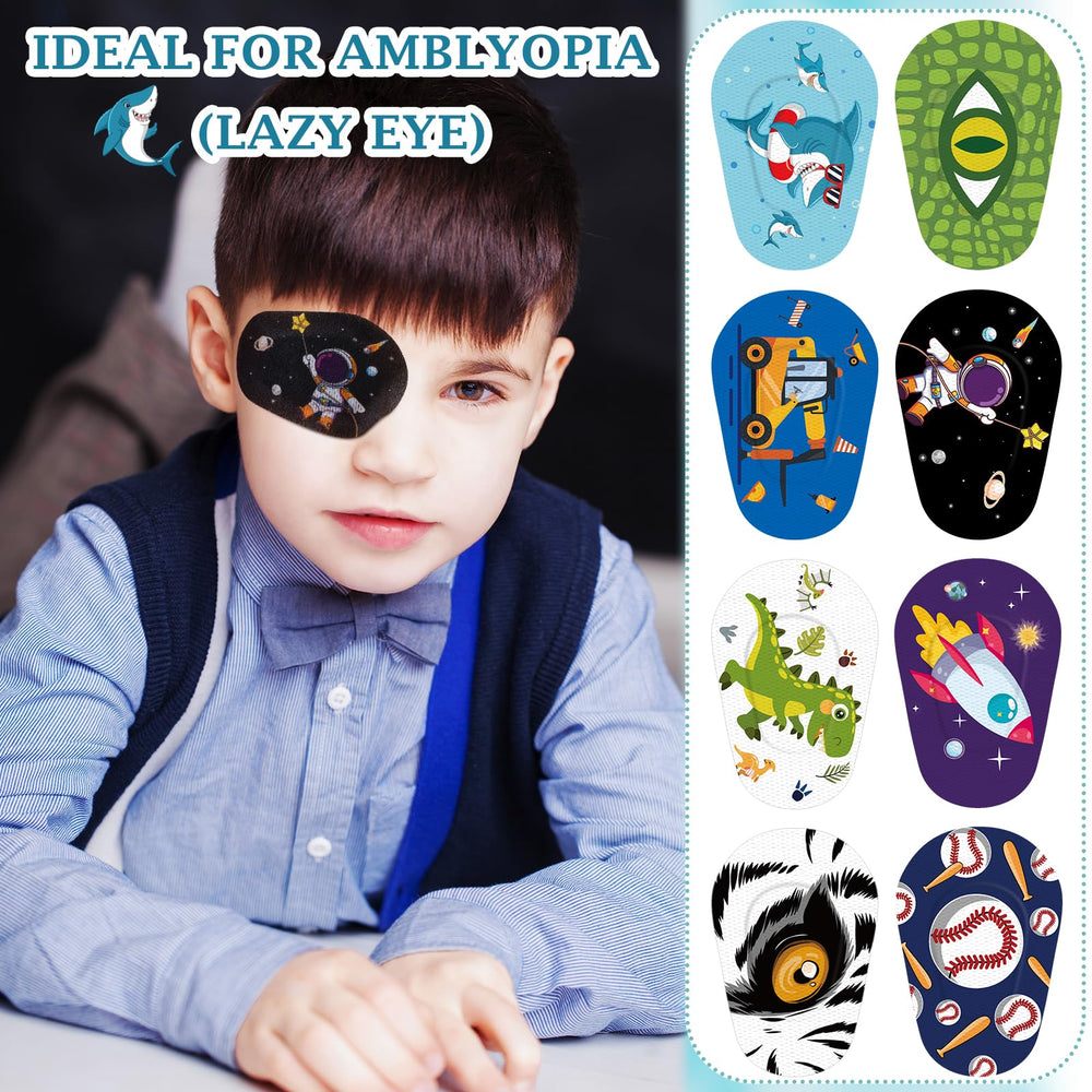 Siifert astronaut pattern eye patch helps kids wear consistently during treatment.