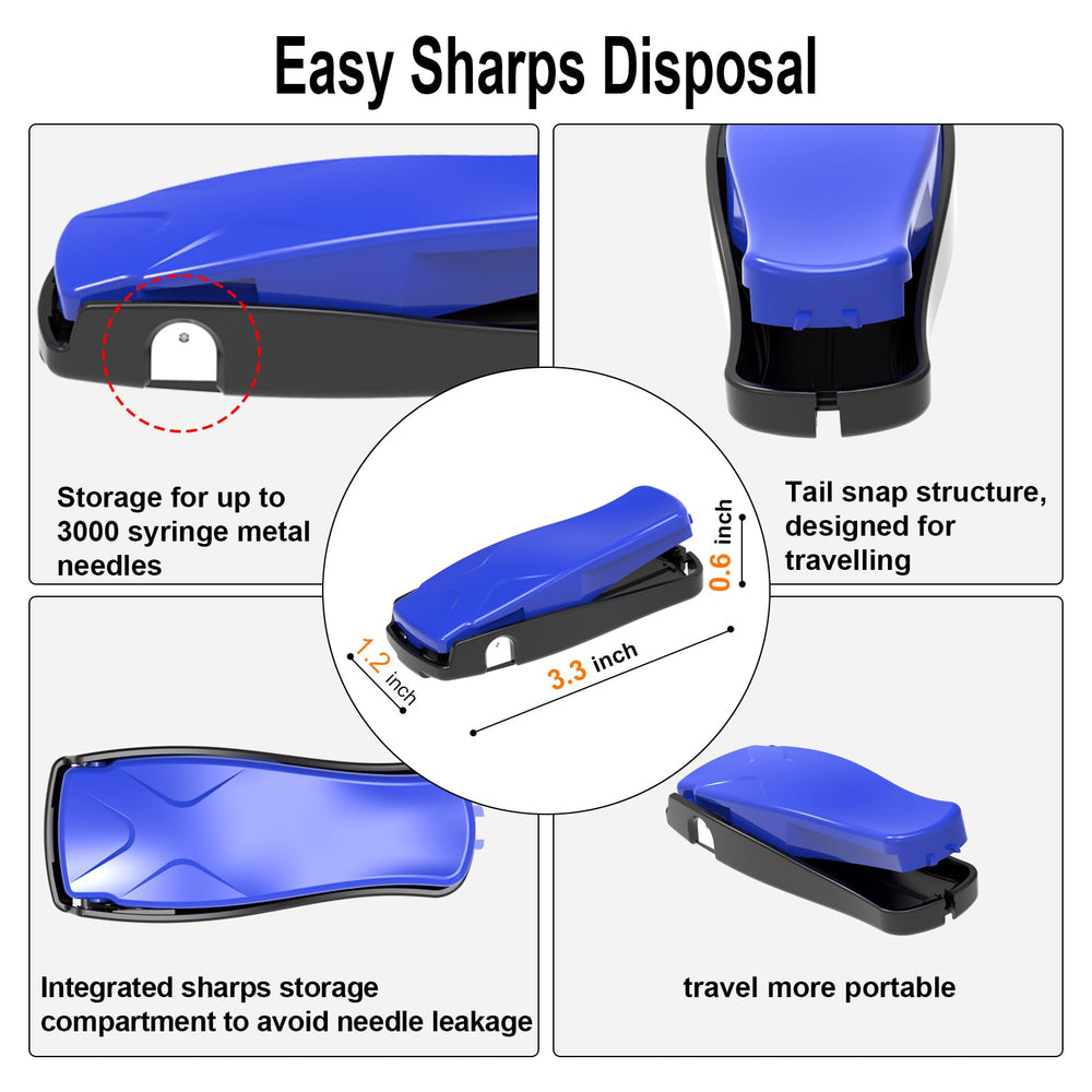 Sijidou easy-to-use clipper lever allows quick, safe needle clipping.