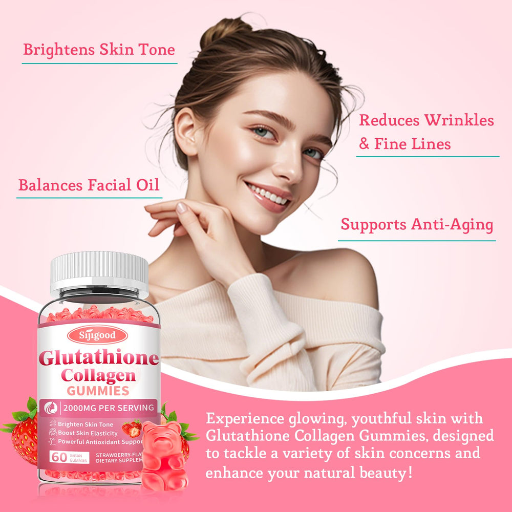 Sijigood Glutathione Collagen Gummies strawberry flavor is enjoyable daily.