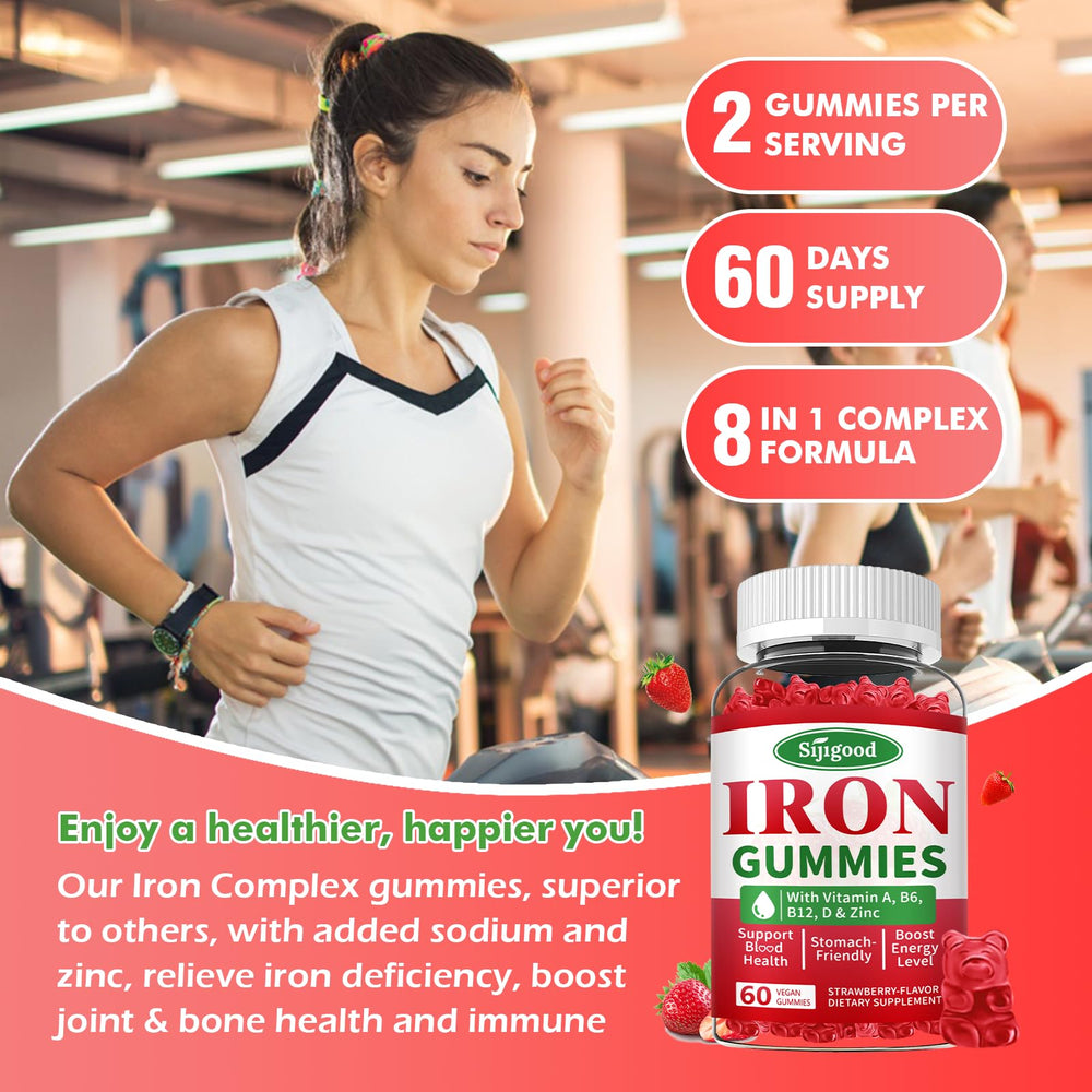 Gift-ready packaging for Sijigood iron gummies.