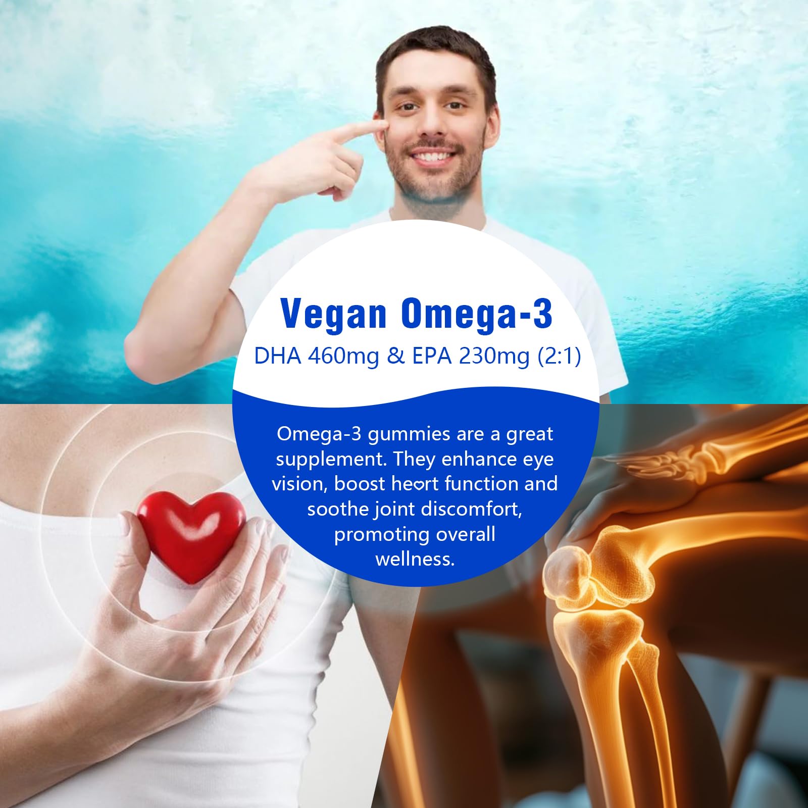 Sijigood Omega-3 Gummies two-pack bottles — added value for ongoing use.