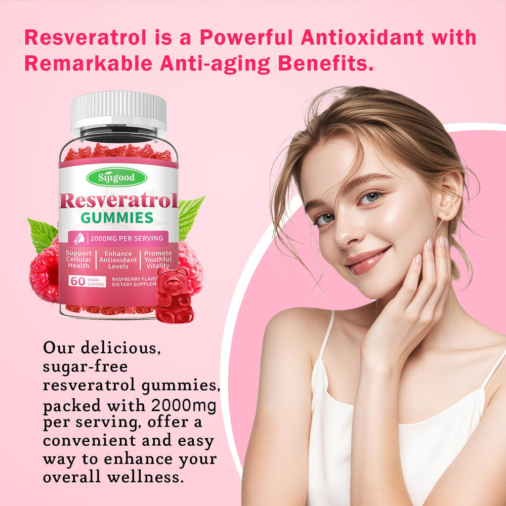 Sijigood raspberry gummies packaging displayed on shelf