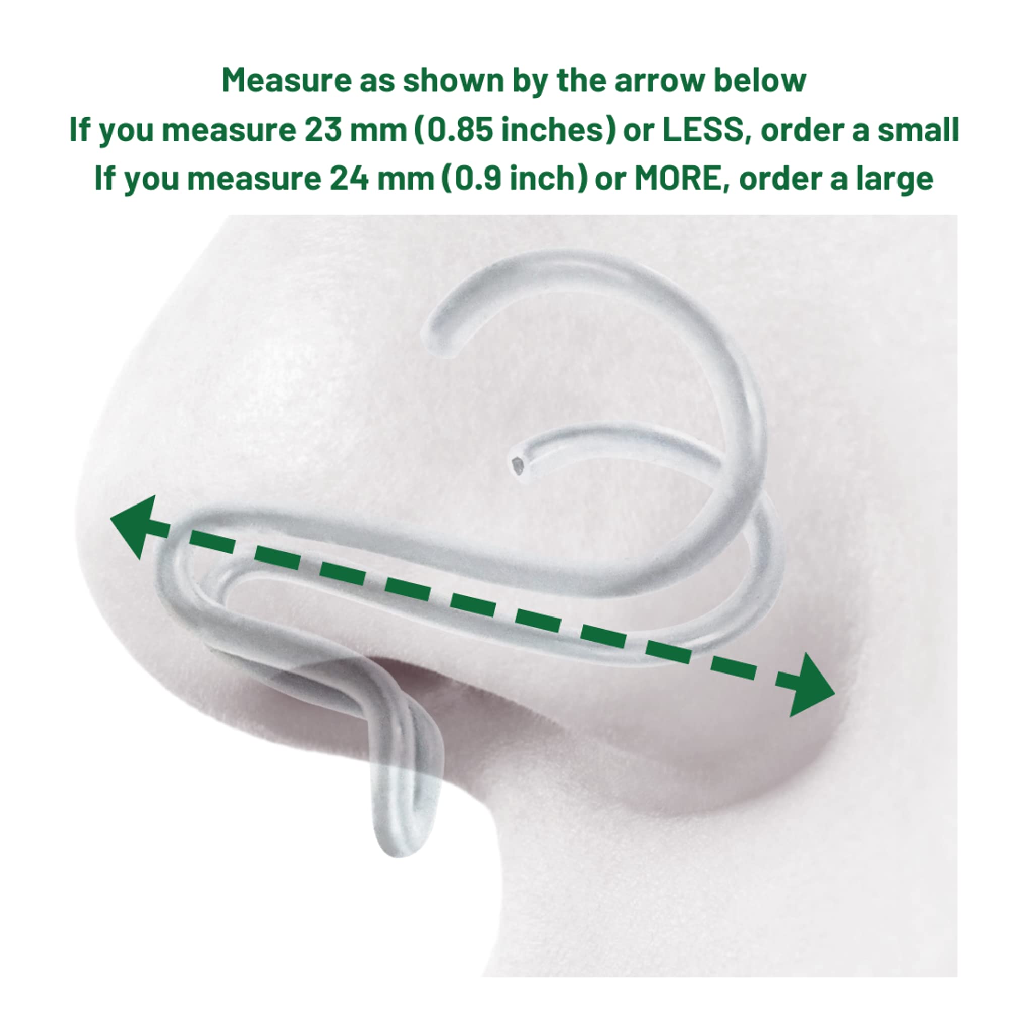 Silent Mammoth nasal dilator large comfortable fit against the nose.