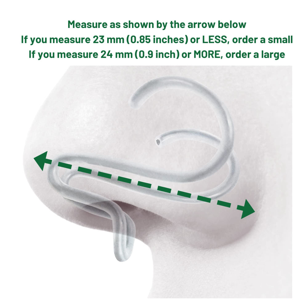 Silent Mammoth nasal dilator large comfortable fit against the nose.