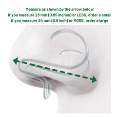 Silent Mammoth nasal dilator large comfortable fit against the nose.
