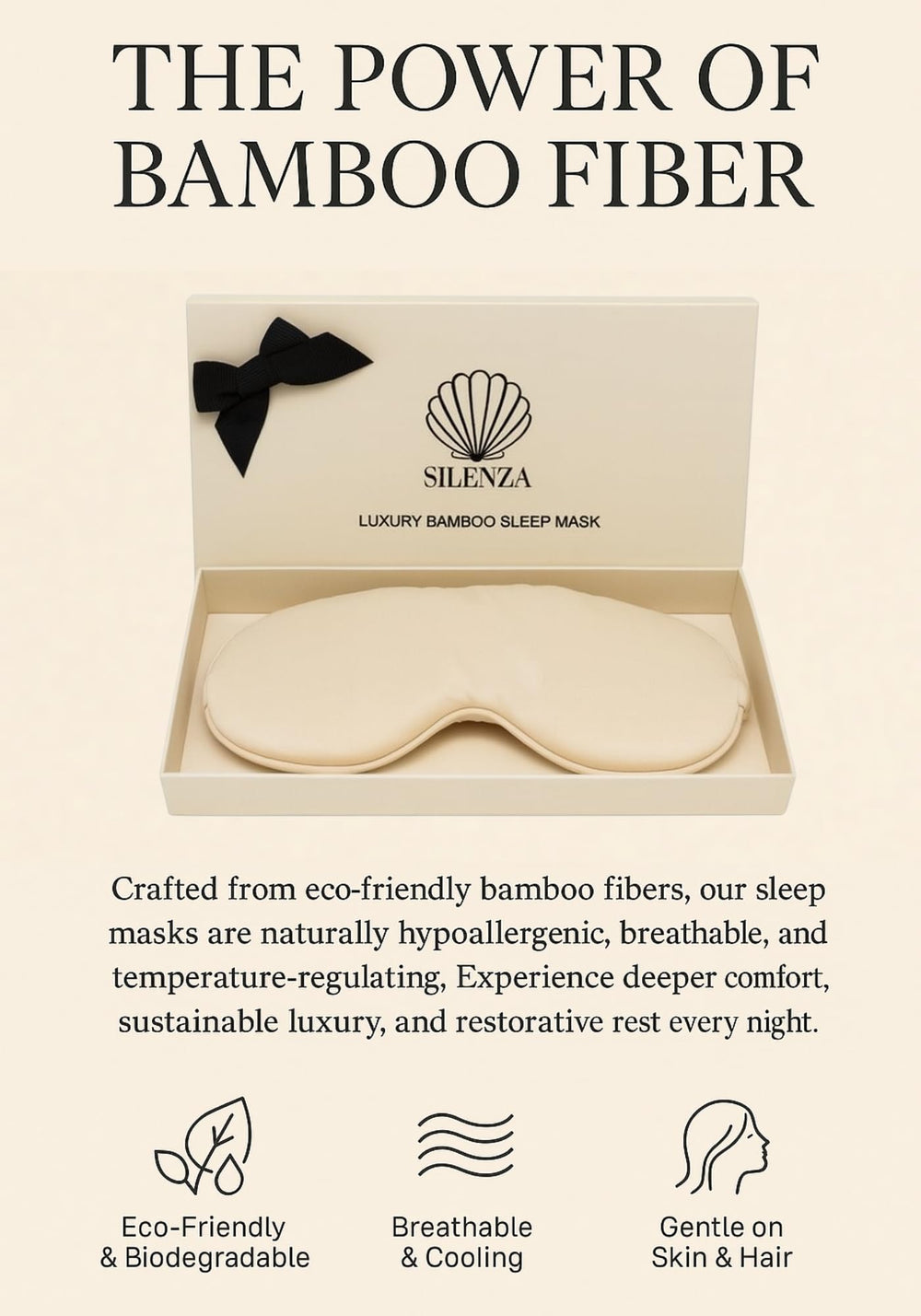 Silenza travel-friendly sleep mask suited for flights and hotels.