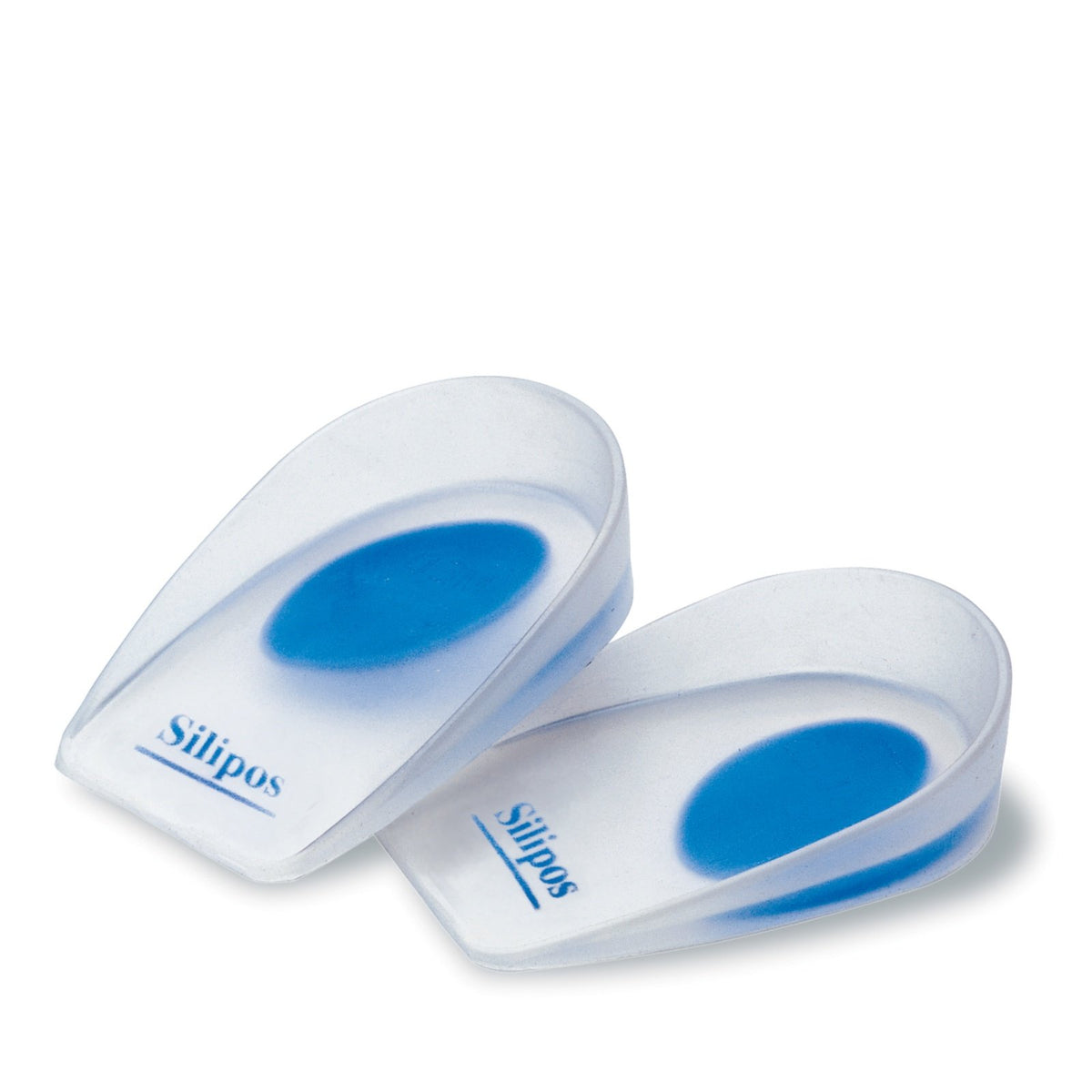 Silipos Heel Cushions close-up showing contoured silicone for heel support