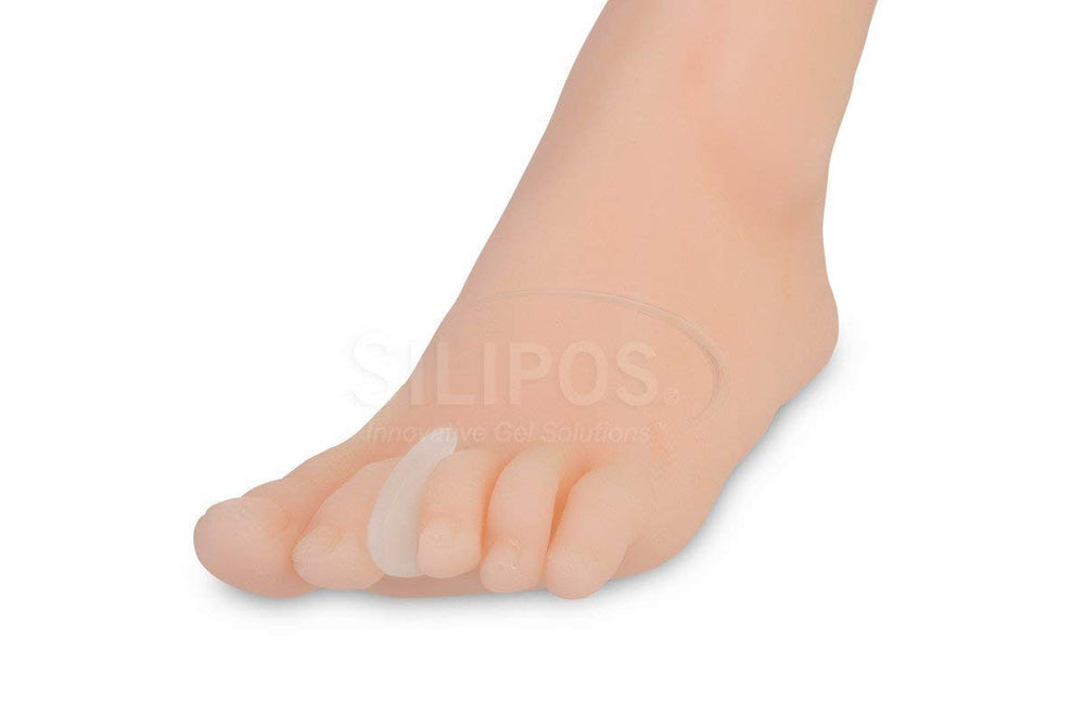 Silipos Opaque Toe Spacer Small non-closure between toes in use cushions against friction.