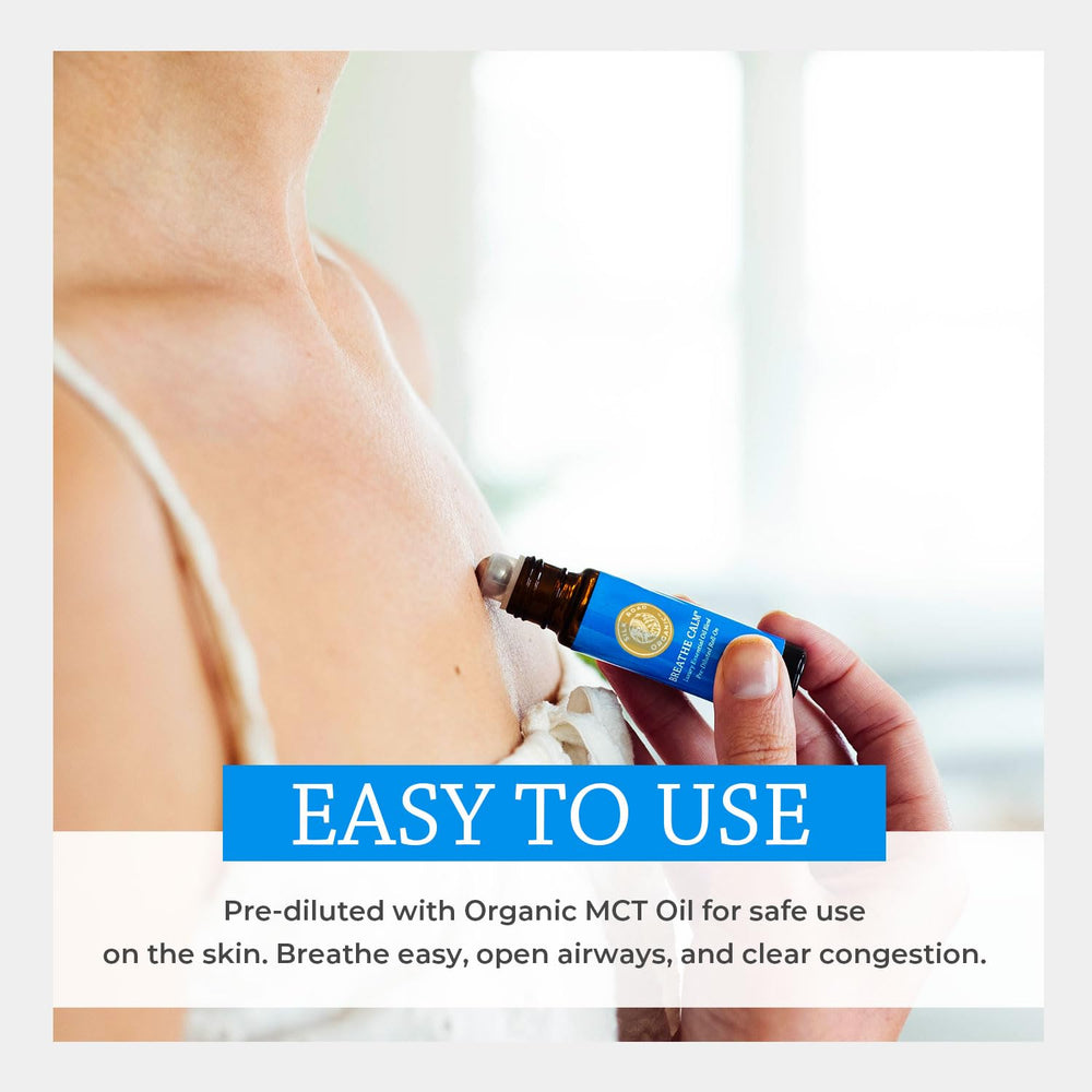 Silk Road Organic Breathe Calm packaging on display for home or travel.