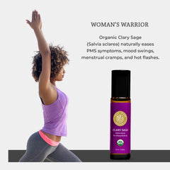 Silk Road Organic Clary Sage Roll-On with stainless roller enables mess-free on-the-go aromatherapy