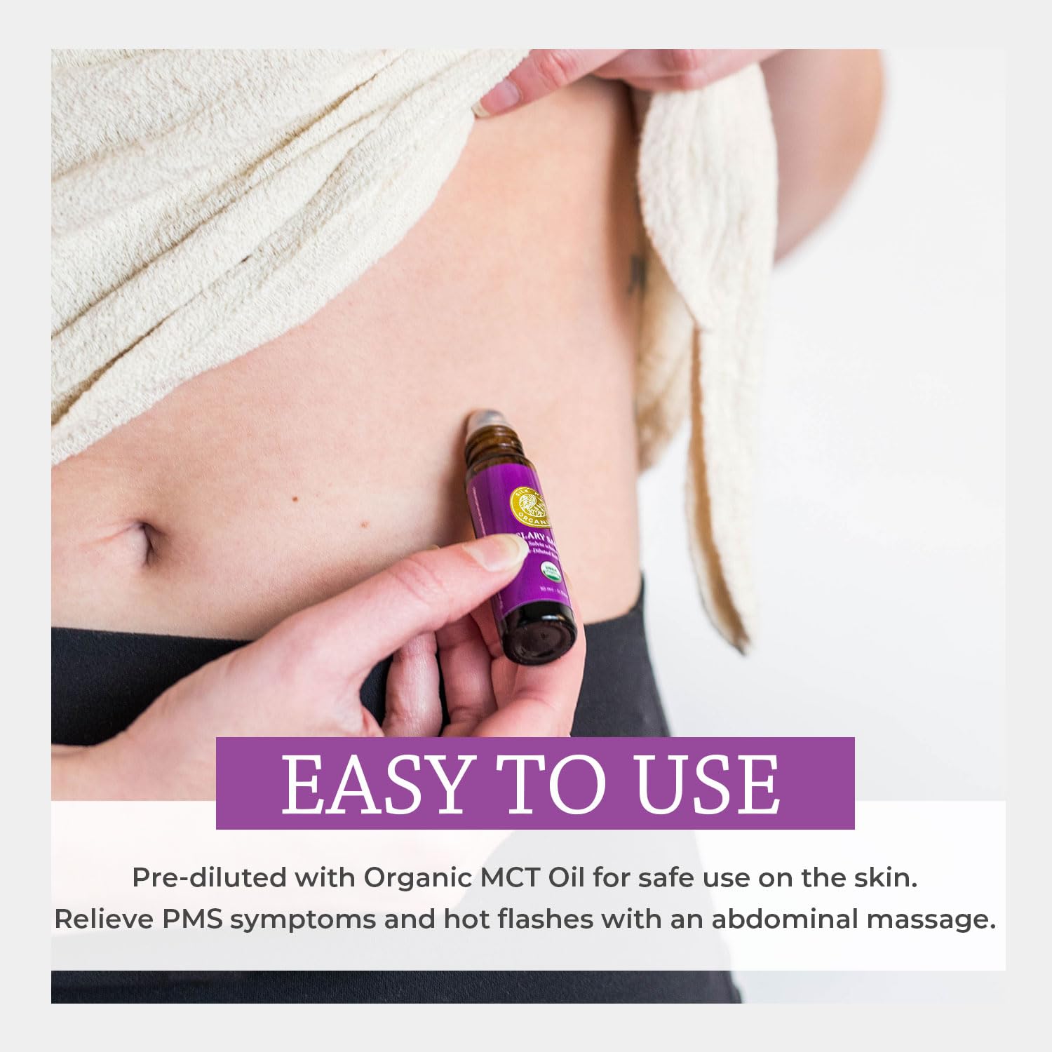 Silk Road Organic Clary Sage Roll-On is USDA-certified organic for pure aromatherapy