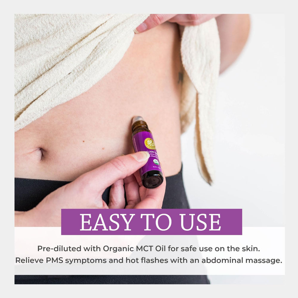 Silk Road Organic Clary Sage Roll-On is USDA-certified organic for pure aromatherapy