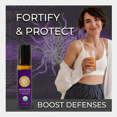 Cinnamon bark, clove, lemon, and rosemary in Silk Road Protector blend.