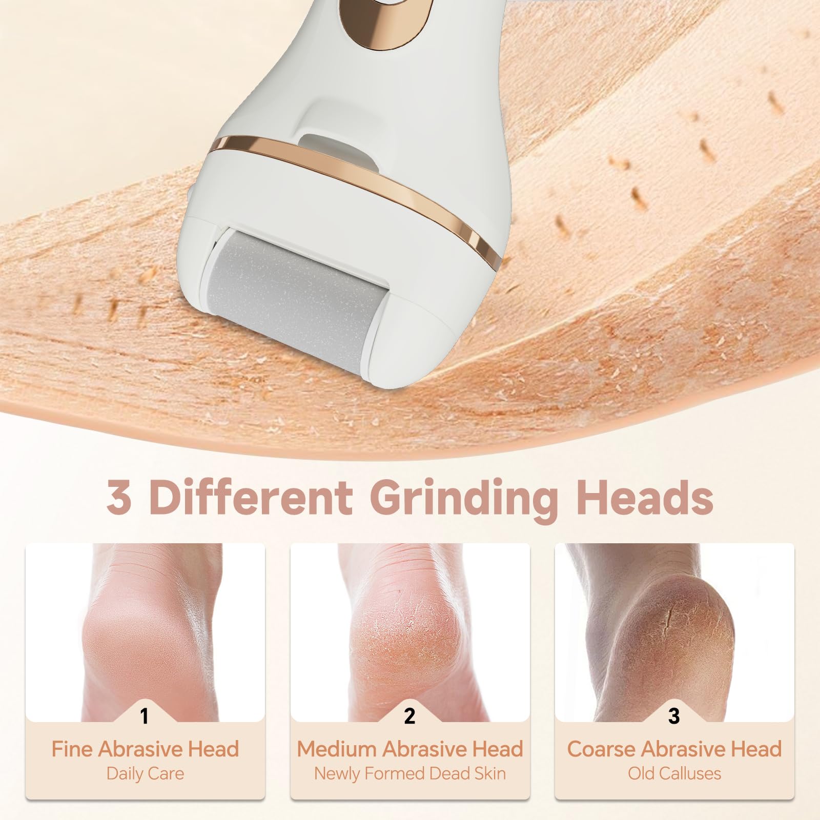 SilkGlow waterproof foot callus remover for use after shower