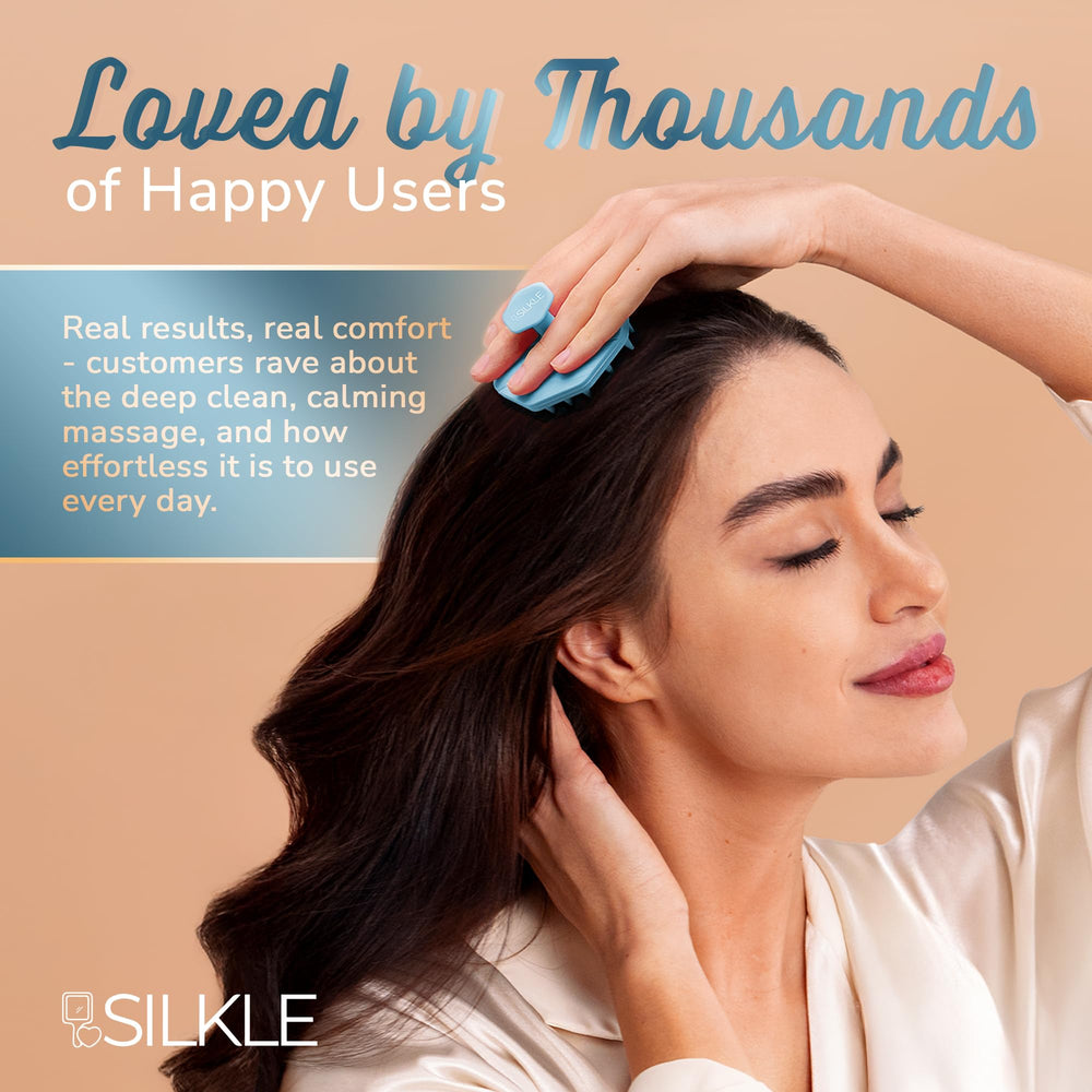 SILKLE blue scalp scrubber refines routine with deep cleansing and gentle exfoliation