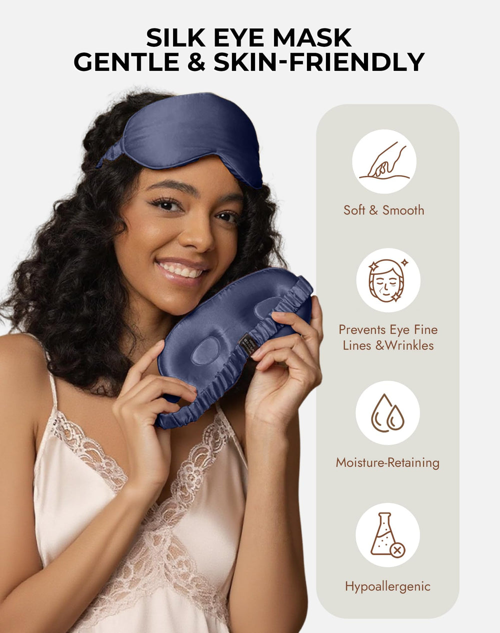 SilkSilky adjustable strap ensures secure, hair-friendly fit.
