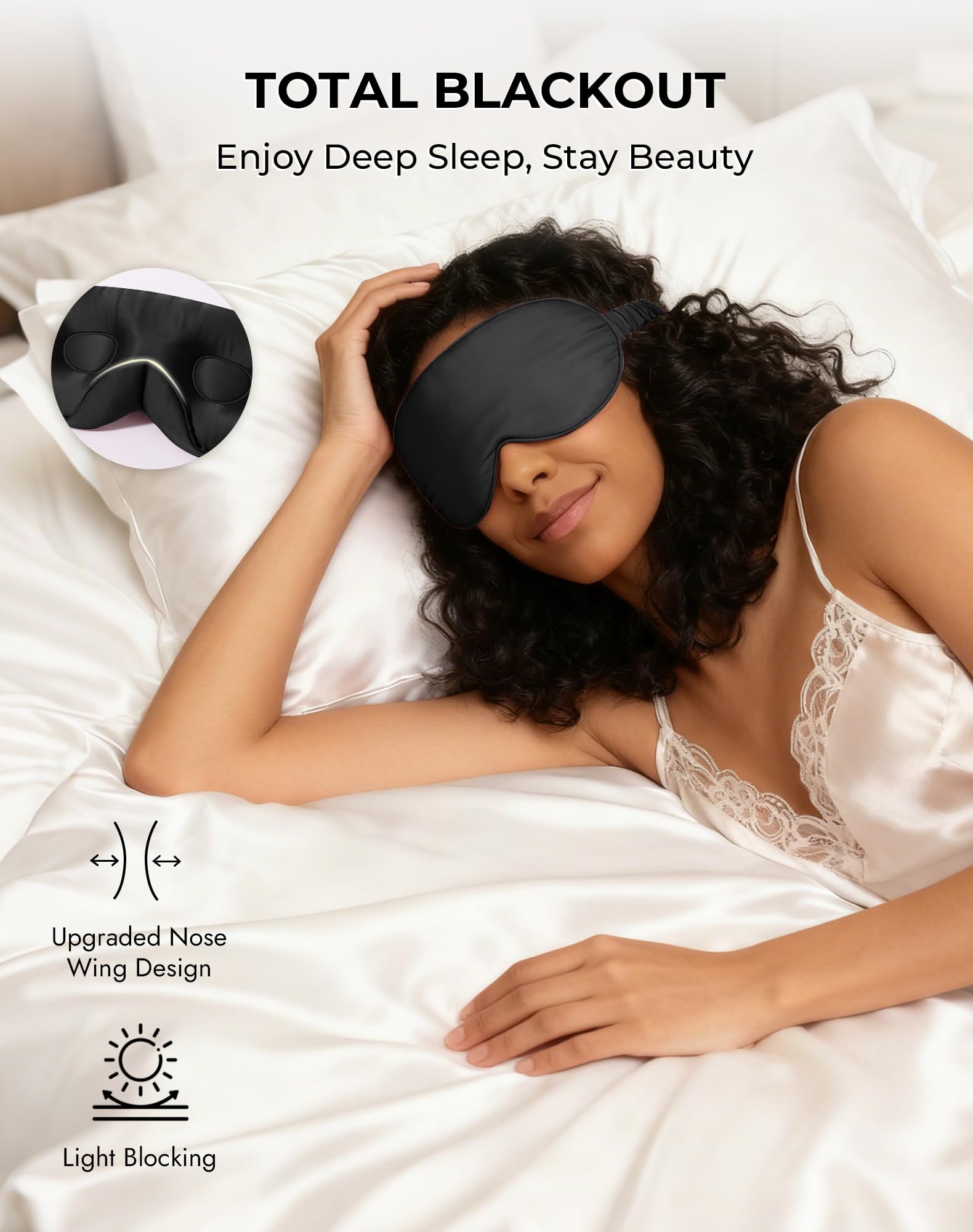 SilkSilky hypoallergenic silk helps minimize irritation around the eye area.