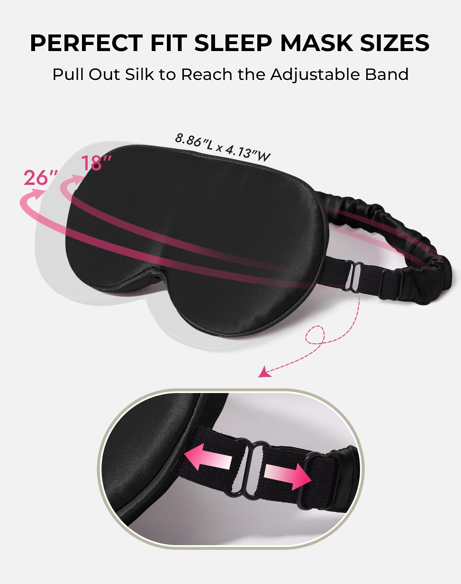 SilkSilky nose wing pads adapt to nose shapes for a secure, comfortable fit.