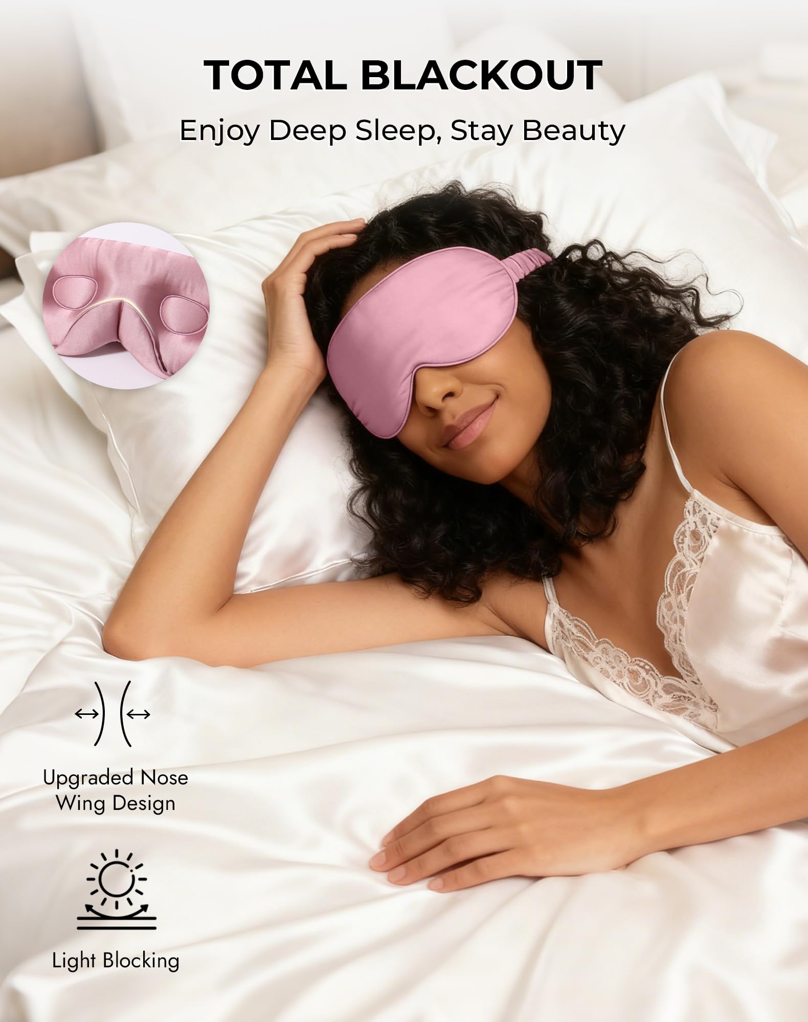SilkSilky sleep mask ideal for travel or night shifts.