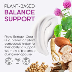 Siltamu natural estrogen cream jar front, easy access for morning skincare routine.