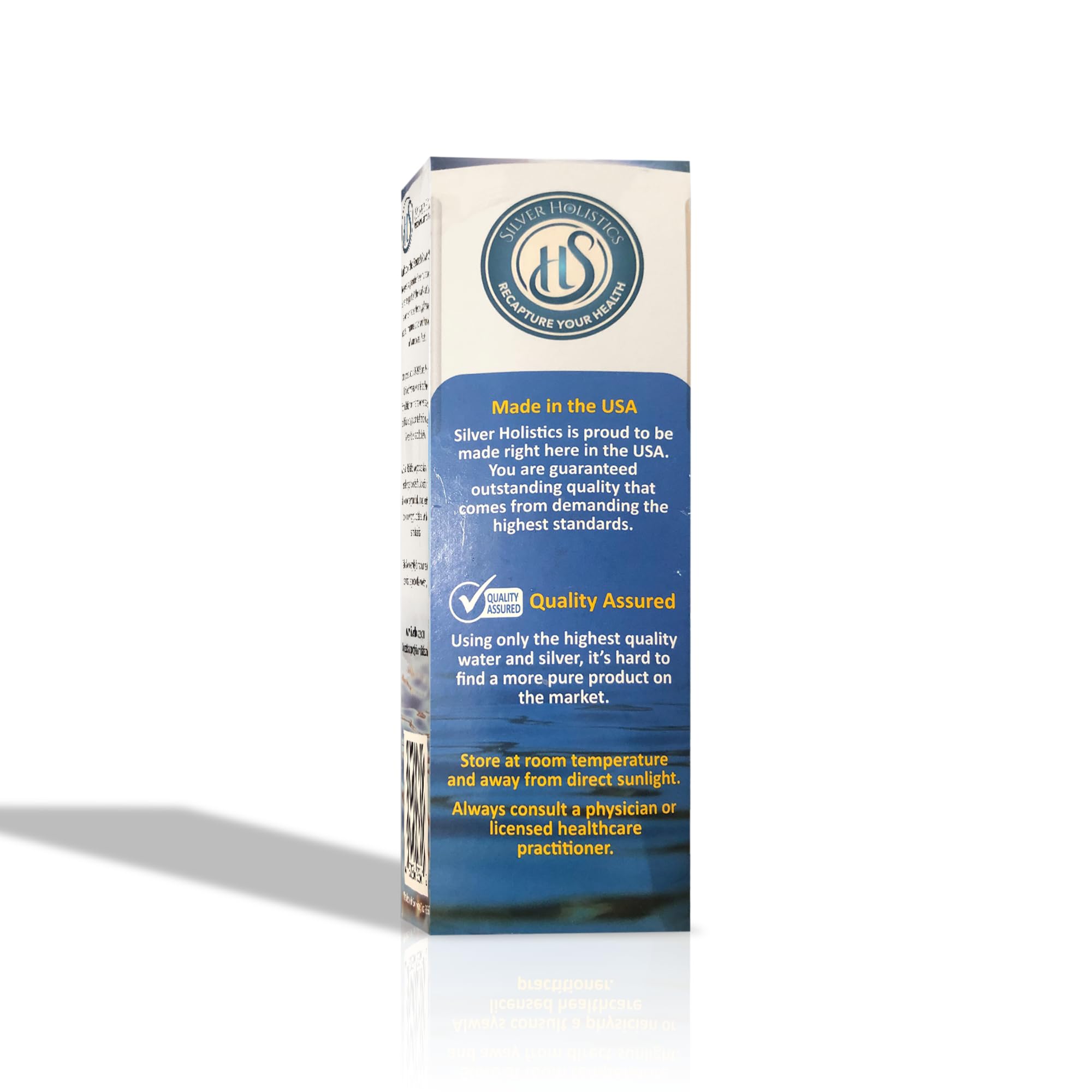 SILVER HOLISTICS 99.999% silver content highlights purity of the solution