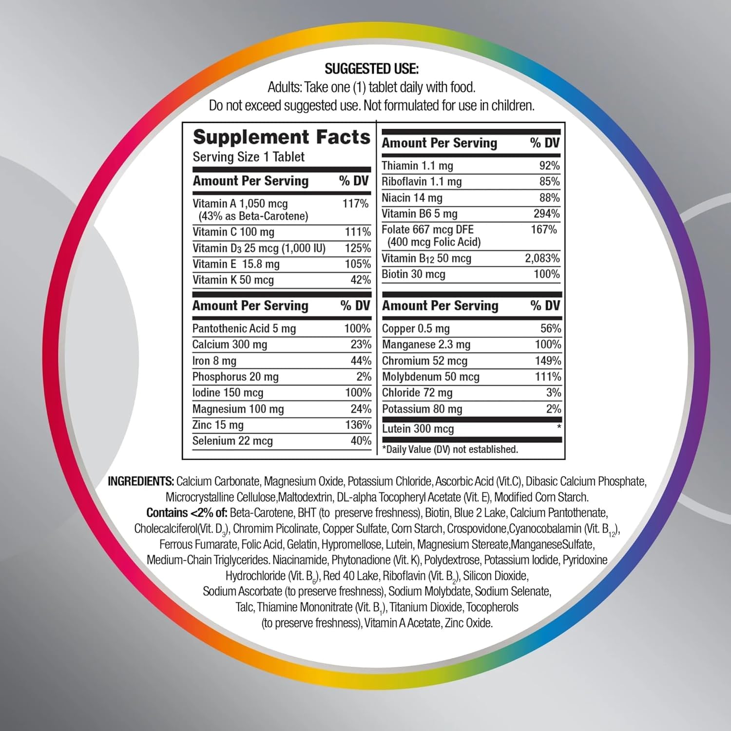 Silver Women 50 Plus biotin for hair, skin, and nails