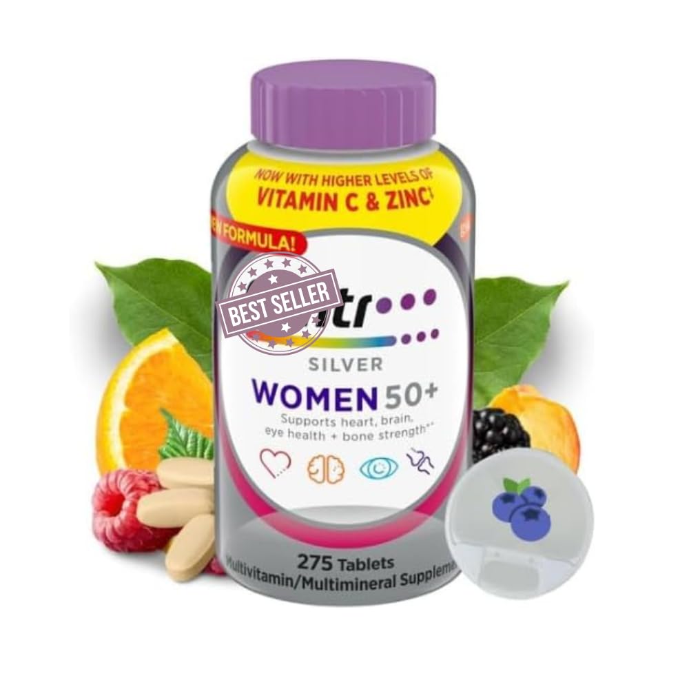 Silver Women 50 Plus multivitamin bottle supports daily energy and wellness