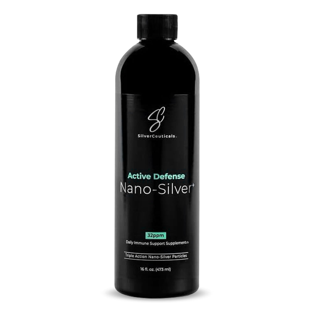 SilverCeuticals nano colloidal silver 32ppm bottle for daily immune support