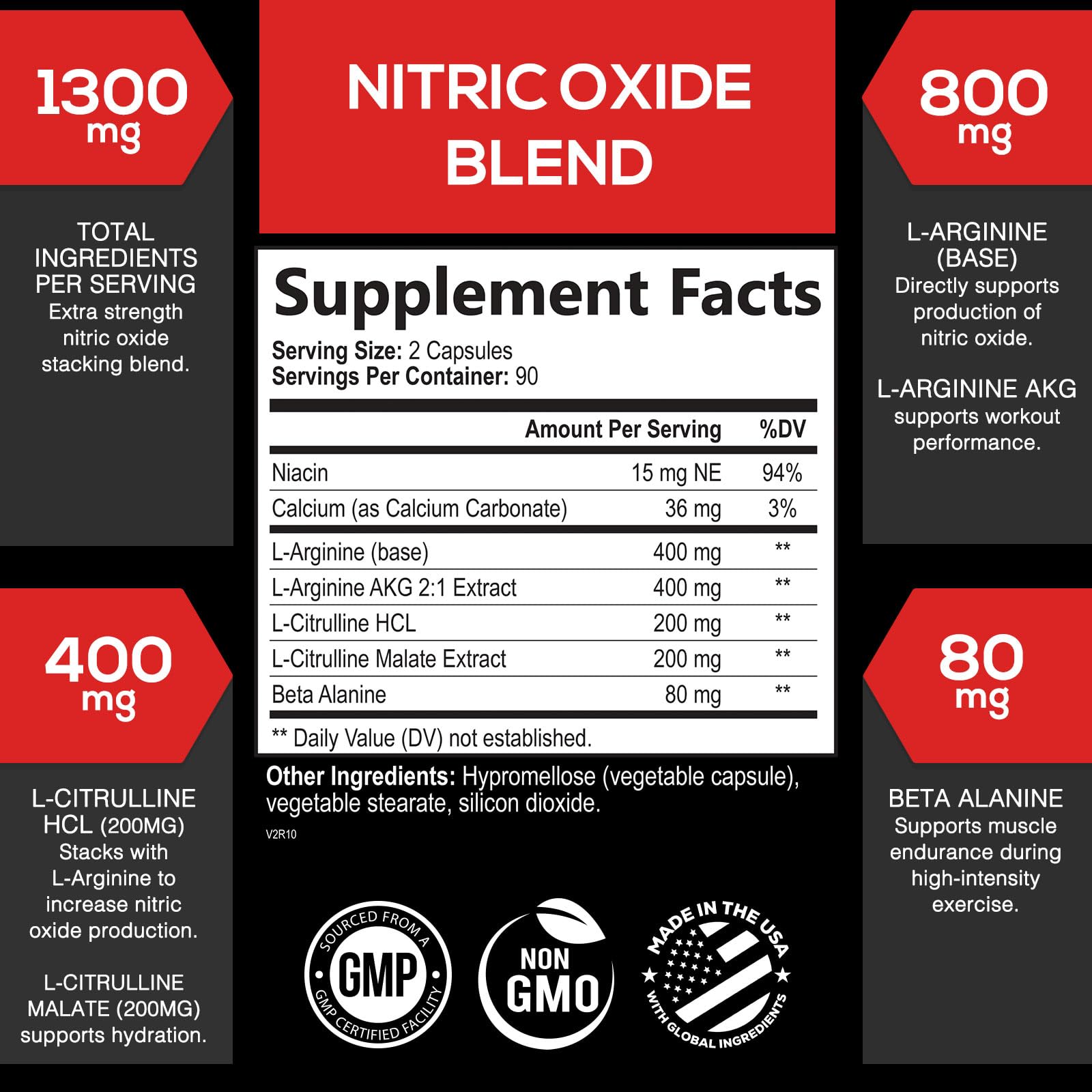SilverOnyx capsules show arginine citrulline beta alanine blend for training support