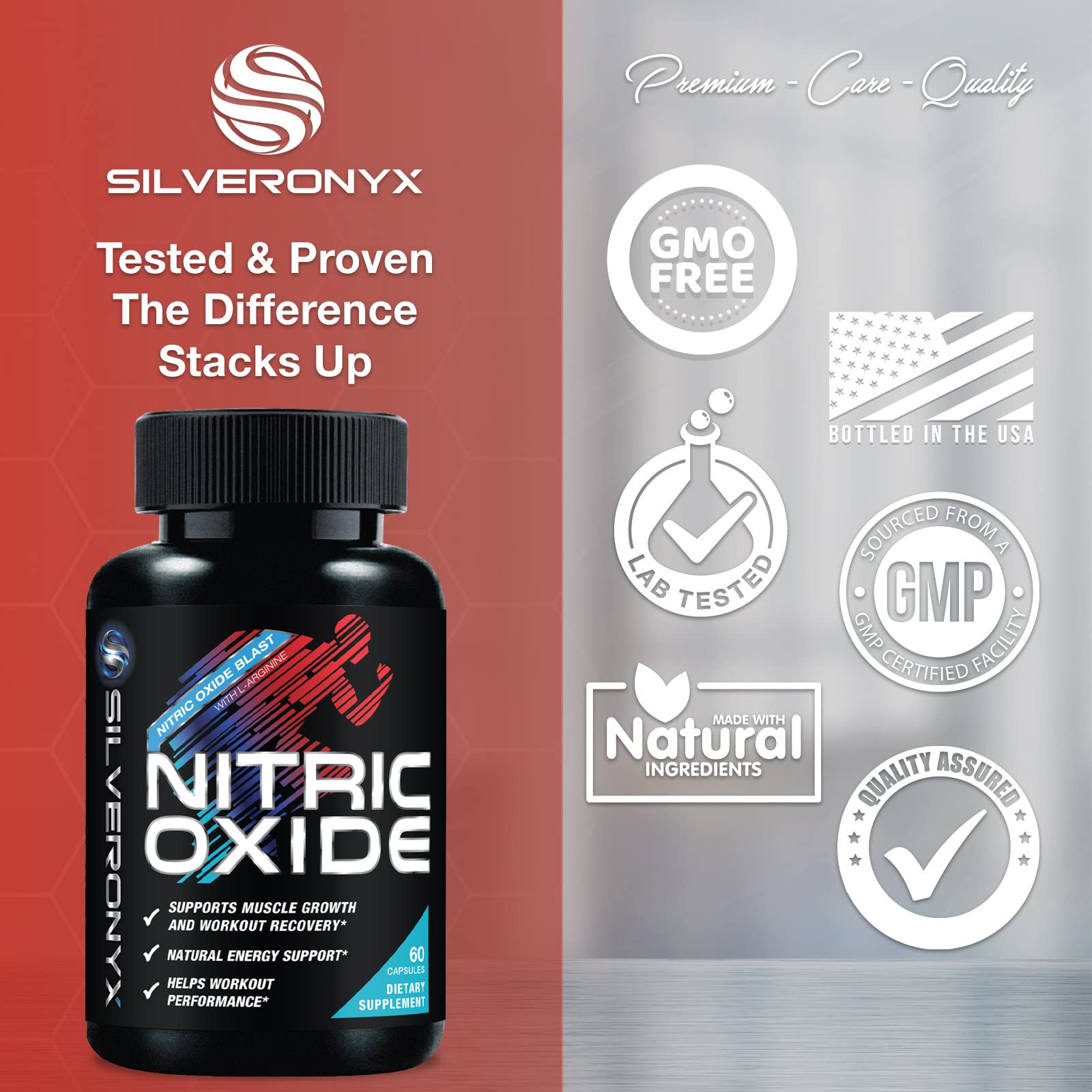 SilverOnyx L-Citrulline Malate powder scoop highlighting endurance-friendly nitric oxide features